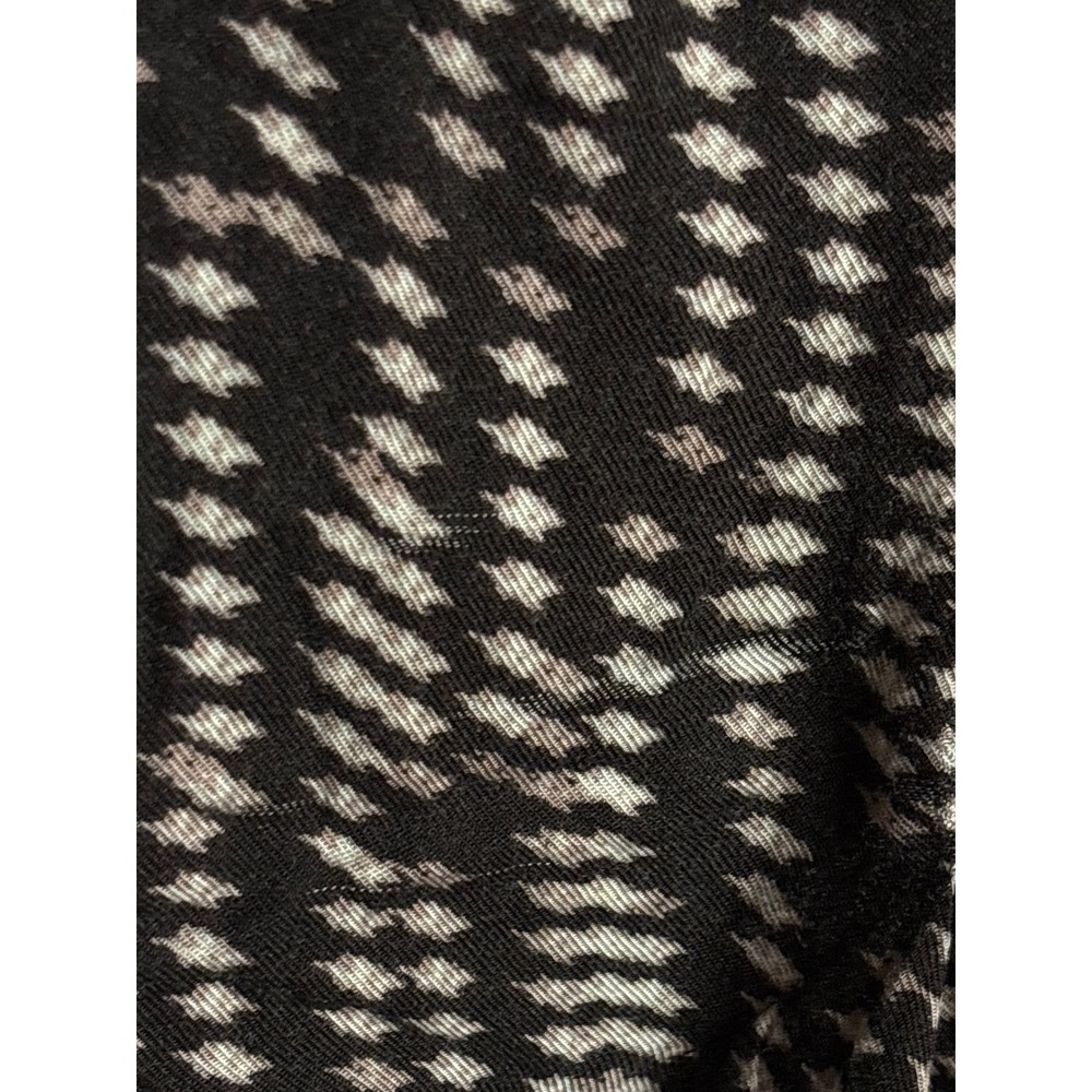 Free People Black White Ikat Ruffle Mini Dress Size 4‎ - Picture 9 of 9